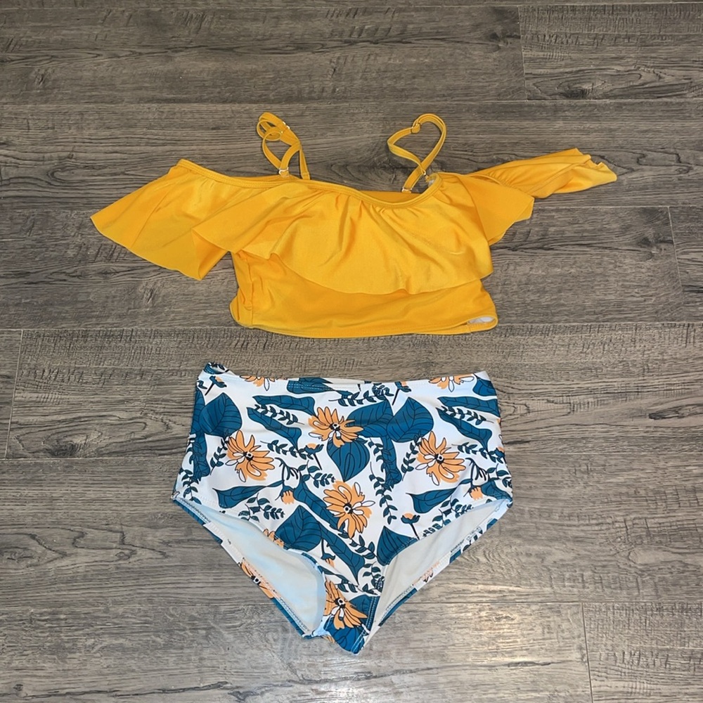 Yellow Ruffle Bikini Set